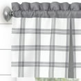 thumbnail image 3 of Achim Tate Plaid Light Filtering Tier and Valance Curtain Set, Grey, 58" x 36", 3 of 5