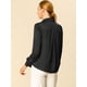 thumbnail image 5 of Camisa de trabajo de manga larga con blusa elegante con cuello en V de oficina para mujer Negro L INSPIRE CHIC Camisa, 5 of 6