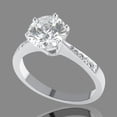 thumbnail image 2 of Buy Lab Grown 1.09Ct Round Cut Diamond Ring 14k White Gold For Wedding Gift, 2 of 3