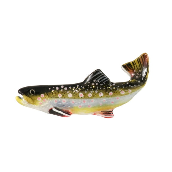 Dolly Varden Trout Pin, FP025, Hand Painted, 2”, Fish Lapel Pin, Hat, Pins, Brooch, Brooches, Jewelry, Gift, 100% Handmade in the USA, 200 Fish Designs Available