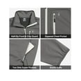 thumbnail image 3 of Little Donkey Andy Men's Half Zipper Pullover, Windproof Softshell MTB Mountain Bike Jacket for Cycling Golf Workout (Grey 2XL), 3 of 8