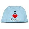 I Love Paris Screen Print Shirts Baby Blue XXL (18)