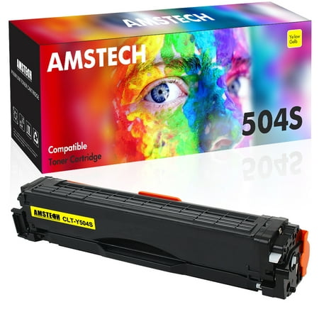 Amstech 1-Pack Compatible Toner for Samsung CLT-504S CLT504S CLT-Y504S Xpress C1860FW C1810W SL-C1860FW SL-C1810FW CLX-4195FW CLP-415NW Printer Ink (Yellow)