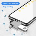 thumbnail image 3 of Adaptador Otg 2 en 1 Micro USB Macho a USB3.0 Hembra Cable Convertidor Adaptador OTG Plata Ehuebsd Para estrenar, 3 of 5
