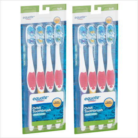 (2 pack) Equate Multi Level Soft Orbit Toothbrush, 4
