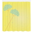 thumbnail image 2 of Ambesonne Allium Flower Shower Curtain, Swirl Lines Leaves, 69"Wx75"L, Yellow, 2 of 4