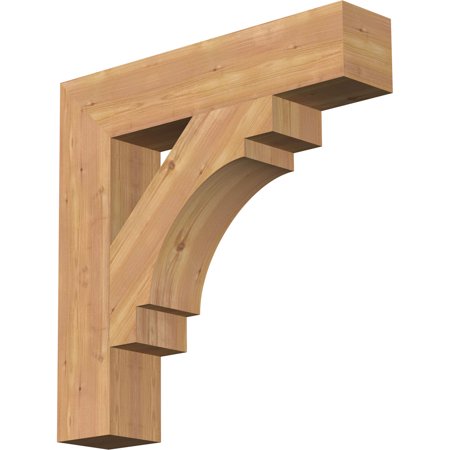 5 1/2 W x 28 D x 28 H Merced Block Smooth Bracket  Western Red Cedar