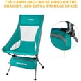thumbnail image 3 of KingCamp Ultralight silla de Camping compacta silla plegable de 330lbs para adultos Cyan al aire libre, 3 of 5