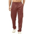 thumbnail image 2 of Homenesgenics Men Solid Casual Pockets Outdoor Straight Type Fitness Pants Sport Pants Trousers Men Clothes, 2 of 9