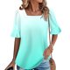 thumbnail image 5 of Blusas de Manga Corta para las Mujeres, Moda Verano Impreso, Blusas de Cuello Redondo, Chaqueta de Manga Corta para las Mujeres, 5 of 6
