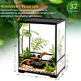 thumbnail image 7 of NEPTONION 32 Gallon Professional Glass Terrarium 18"x18"x24" Durable Reptile Habitat Tank with Heat Resistant Aluminum Alloy Frame, Dual Front Swinging Doors for no Jam by Sand and Other Debris, 7 of 7