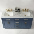 thumbnail image 3 of Ivy 60" Marble Countertop Double Vanity w/o Mirror Royal Blue, 3 of 8