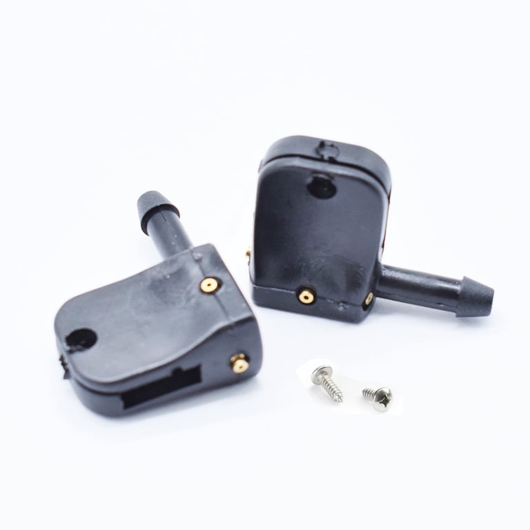 2Pcs Universal Car Front Windshield Washer Sprayer Jet Nozzles Water Fan Spout Cover Washer Outlet Wiper Nozzle Spray Adjustment - 34