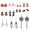 22pcs #1, variant on 11Pairs Dangle Drop Halloween Earrings for Women Cute Spooky Pumpkin Ghost Witch Skeleton Bat Spider Black Cat Goth Cosplay Party Jewelry
