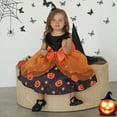 thumbnail image 2 of HCNTES Child Girls Halloween Bowknot Pageant Dress Party Gown Princess Dresses(Orange,18-24 Months), 2 of 9