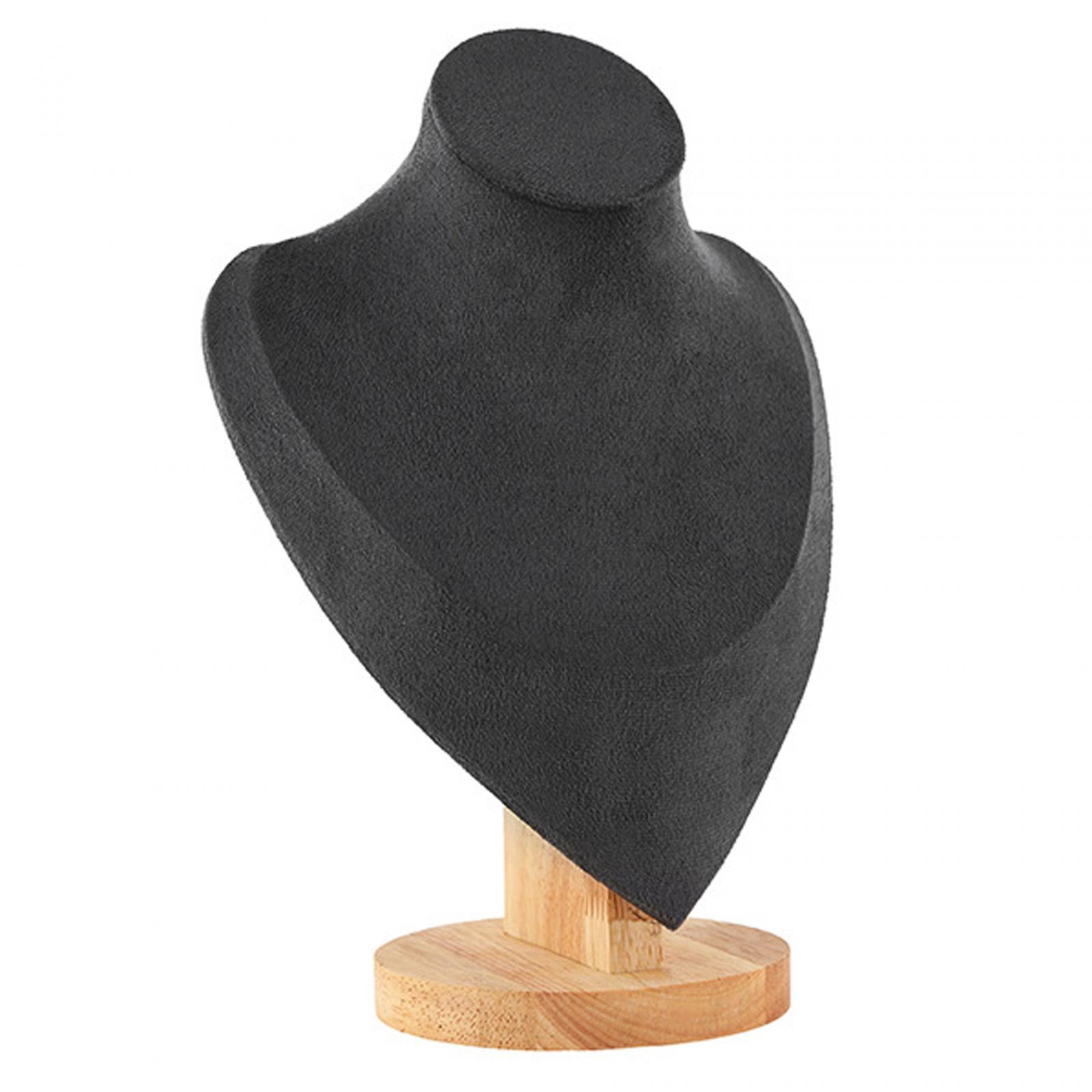Présentoir à Bijoux Buste De Mannequin - Support Avec Base En Velours, Pour Colliers Et Chaînes