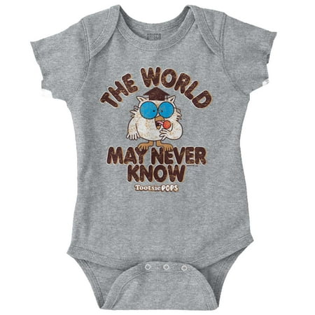 

The World May Never Know Tootsie Pop Romper Boys or Girls Infant Baby Brisco Brands 12M