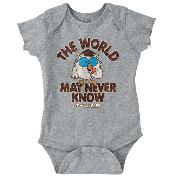 The World May Never Know Tootsie Pop Romper Boys or Girls Infant Baby Brisco Brands 12M