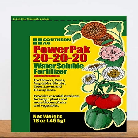 PowerPak 20-20-20 5lb bag Water Soluble Fertilizer w/micronutrients, Sold on Walmart By Southern