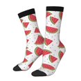 thumbnail image 1 of Balery Hand Drawn Watermelon Calcetas Largas con Estampado para Hombre y Mujer – Suaves y Transpirables, Talla Única (US 5-11), 1 of 6