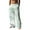White, variant on WEAIXIMIUNG Mens Winter Bib Overalls Insulated Men's Fashion Casual Digital 3D Leopard Print Casual Straight Leg Business Pants Style Three