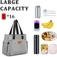 thumbnail image 3 of Bolsa para Almuerzo Aislada Bolsa para Almuerzo Impermeable Bolsa para Almuerzo con Bolsillo de Almacenamiento, 3 of 6