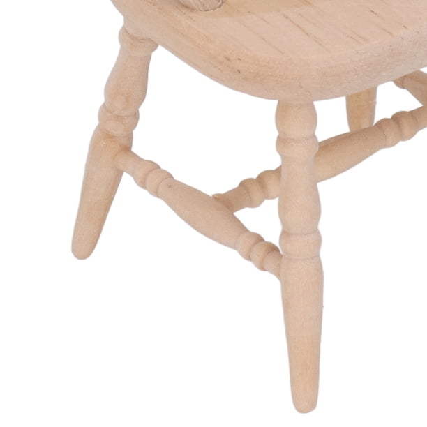 Casa de muñecas silla de madera escala 1:12 diseño Simple estilo moderno casa de muñecas muebles en miniatura