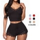 thumbnail image 2 of Conjuntos de pijama de encaje para mujer, ropa de dormir suave y cómoda con cuello en V, conjunto de camisón Sexy para mujer, ropa de noche sin mangas, camisón de satén de 2 uds xuanjing unisex, 2 of 2