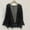 Black, variant on Luogg Women's Summer Long Sleeve Cardigan Hollow Out Crochet Knit Floral Cover Up Open Front Scalloped Mesh Beach Coat Knit Cardigan Women
