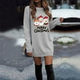 thumbnail image 5 of TTUHYWXI Womens Ugly Christmas Sweatshirt Xmas Oversize Crewneck Pullover Marry Christmas Sweater Dress (Grey, S), 5 of 7