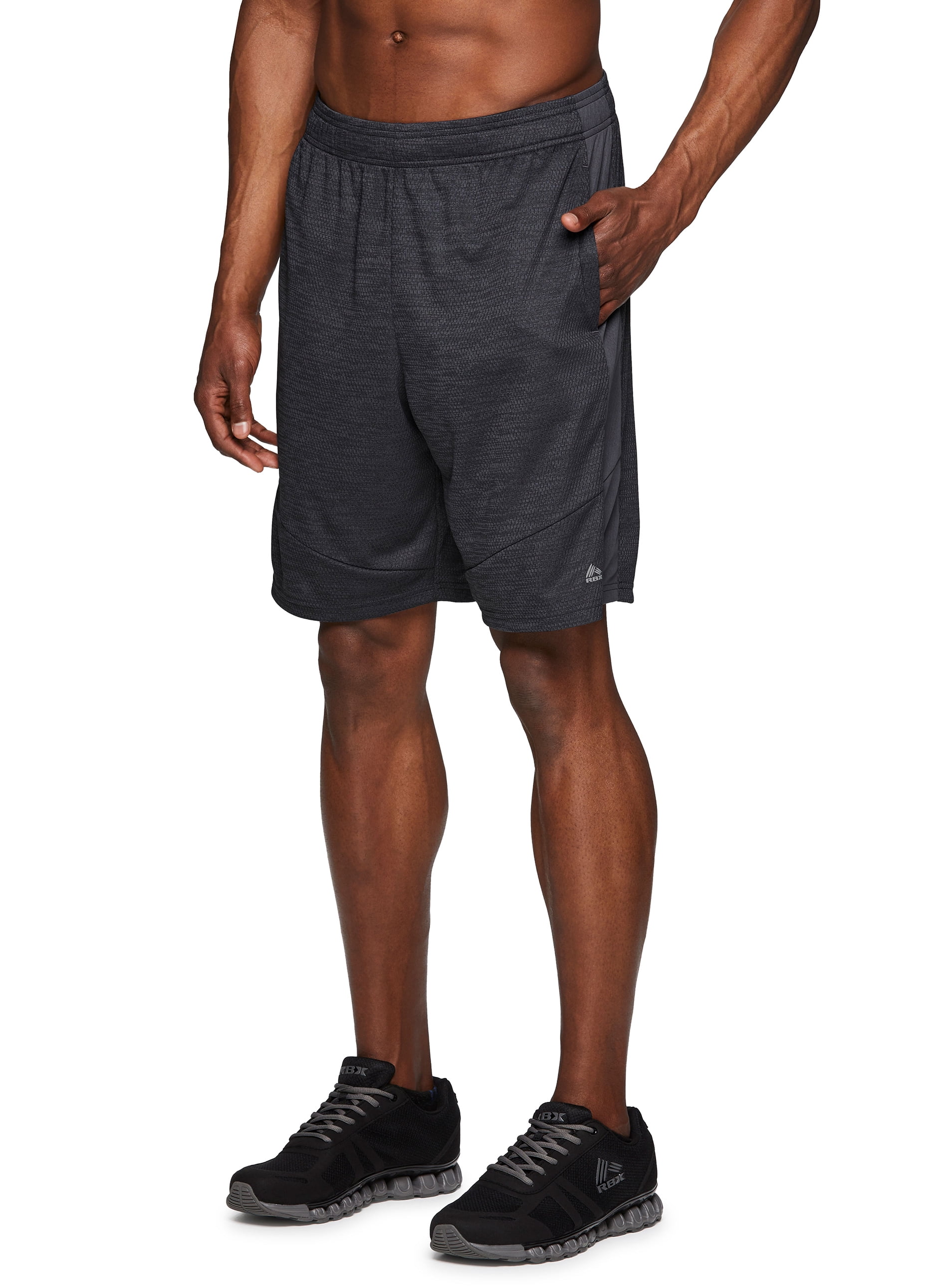 RBX Active Men's 9" Heathered Mesh Basketball Running Gym Short