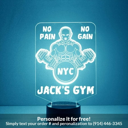 

Mirror Magic Store Weightlifter Color Changing Personalized LED Light with Remote Control
