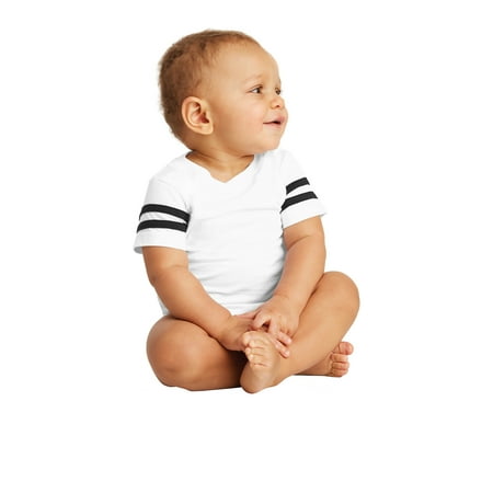 

Infant Fine Cotton Jersey Bodysuit Color White/Black 6M Size