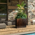 thumbnail image 5 of WORTH 38" L.x10 W.x30 H. Tall Metal Steel Rectangular Planter Box, Durable All-Weather with Removable shelf with 2 Mesh Vents, Modern Indoor Outdoor Home Garden Patio - No Assembly Required - Bronze, 5 of 7