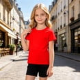 thumbnail image 5 of Gyexs Girls Clothing Sets 2 Piece Matching Short Sets School Short Sleeve Shirt and Shorts Outfit Red 14-15 Years, 5 of 5