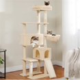 thumbnail image 2 of Demi Bonn 61" Cat Tree Tower for Indoor Cats with Platform and Scratching Posts, Cat Condo Cat Tree House in Pet Supplies, Beige, 2 of 7