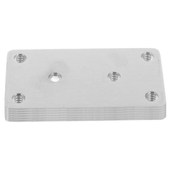 WHAMVOX  6 Pcs Metal Plate Mending Plates Flat Angle Fixing Indoor Silver