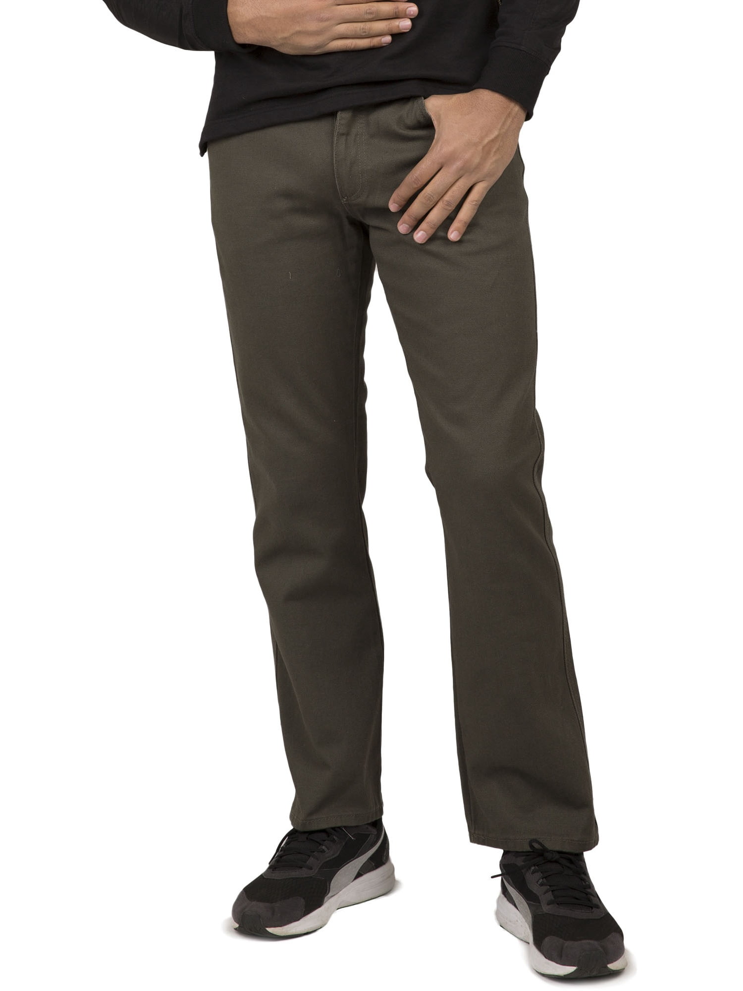 Vibes Mens Olive Green Color Denim 5 