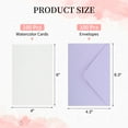 thumbnail image 2 of 4x6 Inch Pure Cotton Watercolor Cards, 100 Sets Postcards with Envelopes 92lb/250 GSM for Art Painting Creative Thank Notes, Purple, 2 of 6