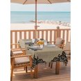 thumbnail image 2 of Outdoor Tablecloth with Umbrella Hole for Patio/Picnic/Party/Camping, Farmhouse Waterproof Table Cloth Rectangle Table Cover Washable, Retro Rustic Classic Black Flower Pattern Brown (60"x 102"), 2 of 9