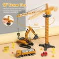 thumbnail image 4 of JoyStone Construction Vehicle Toy Engineering Truck Playset with Playmat, Crane, Excavator, Tractor, Dump Truck, 4 Firetrucks, Gift for 3-5 Year Toddlers Boys, 4 of 11