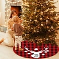 thumbnail image 6 of Leodye Christmas Tree Skirt 35.4" Red Rustic Xmas Tree Skirts Mat,Linen Burlap Buffalo Plaid Edge Decoration for Merry Christmas Party Red Buffalo Christmas Tree Skirt Decorations, 6 of 6