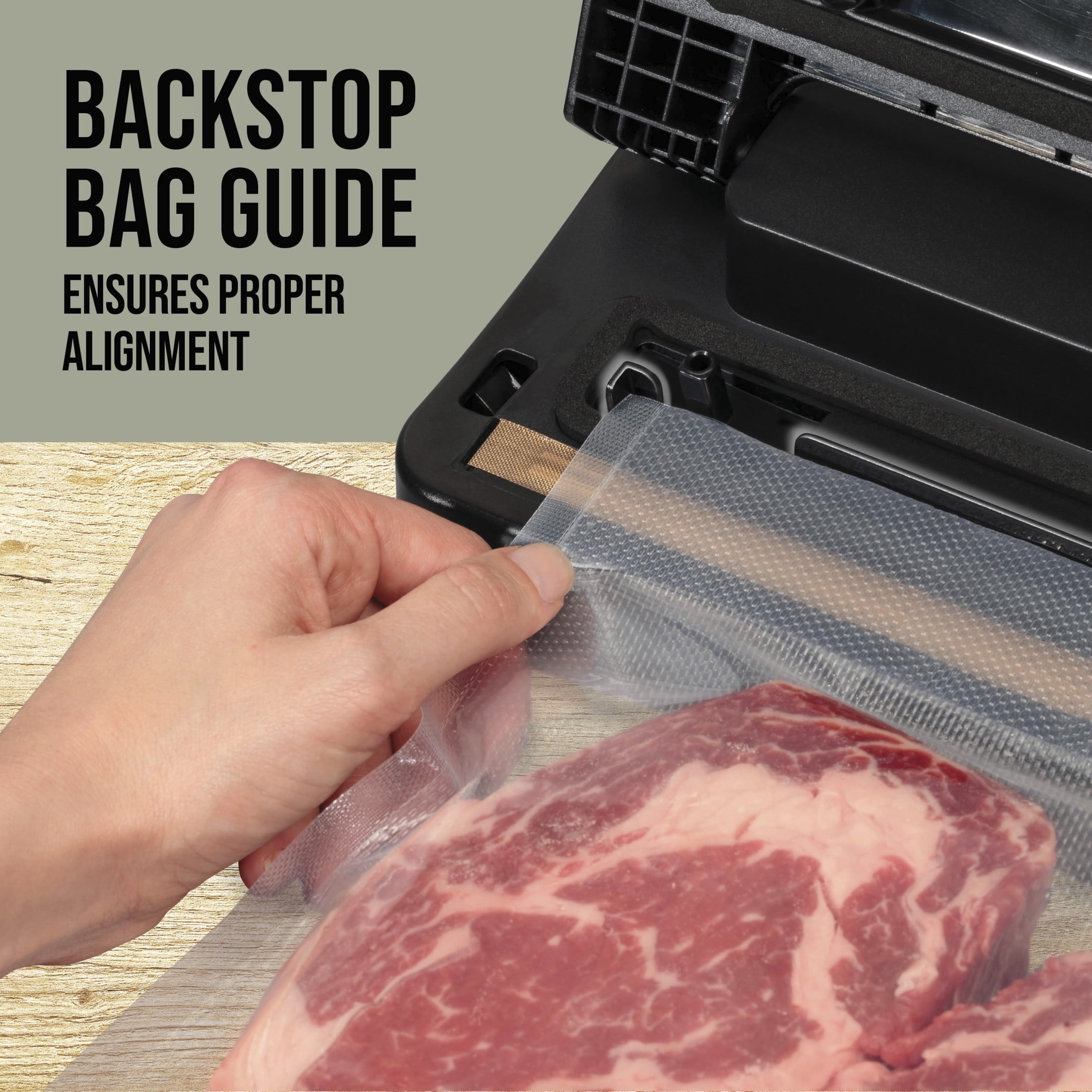 Mossy Oak Electric Vacuum Sealer with 10 Bag Starter Kit (6-Quart, 4-Gallon), 3 Easy-to-Use Modes