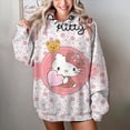 thumbnail image 1 of Automne Hiver Femmes Décontracté Mignon Hello Kitty Imprimé Manches Longues Chandail à Cordon Style Mignon Chandail à Capuche 2024, 1 of 10