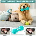 thumbnail image 2 of DEELLEEO Dogs Indestructible Rubber Bone Toys For Aggressive Chewer Durable Tough Squeaky Toothbrush Toy Funny Interactive Pets Toy For Small Medium Large Dog, 2 of 5