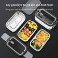 thumbnail image 4 of Heated Lunch Box Double Layers Insulated Lunch Container Leak-Proof Thermal Bento Box Every Parts Detachable Meal Heater with Handle, 4 of 9