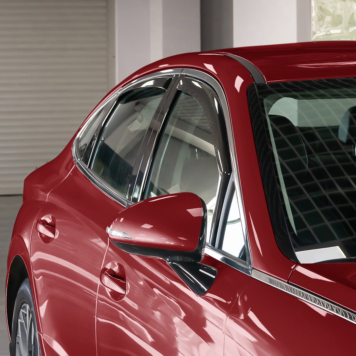 Voron Glass In-Channel Extra Durable Rain Guards for Hyundai Sonata 2020-2026, Window Deflectors, Vent Window Visors, 4 Pieces - 200594