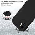 thumbnail image 4 of for iPhone 11 Case 6.1-Inch, Cute Curly Wave Frame Shape Slim Soft TPU Bumper Women Girls Shockproof Protective Phone Case Cover, Black, 4 of 9