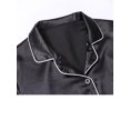 thumbnail image 6 of HYwys Womens Silky Satin Pajamas Long Sleeve Loungewear Two-piece Sleepwear Button-Down Pj Set, 6 of 6