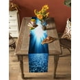 thumbnail image 4 of Hokiten Table Runners 70 Inches Long Dress Scarves, Blue Ocean Farmhouse Coffee/Dining/Kitchen Table Decor, Holiday Table Runner, Beach Summer Coastal Underwater Scene Waves 13x70 Inch, 4 of 7